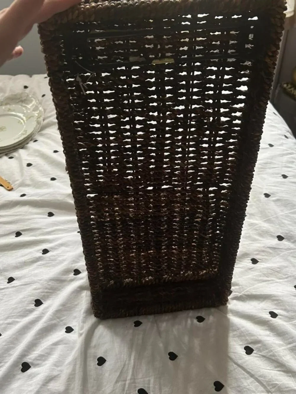West Elm Wicker Woven L Shaped Shelf